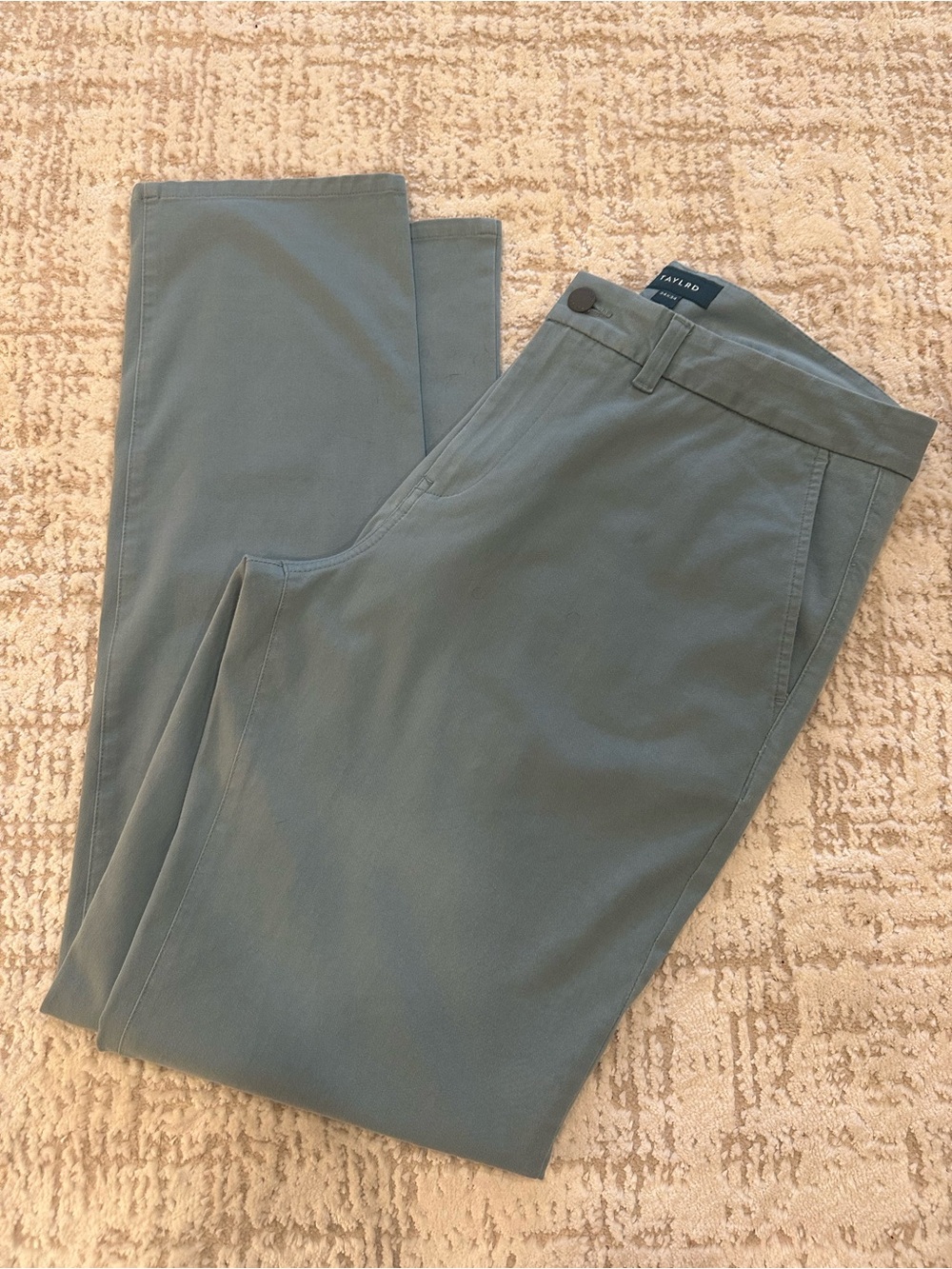 TAYLRD Slim Fit Pants 34x34 Gray Stretch Cotton Chino Dress Pants Men’s